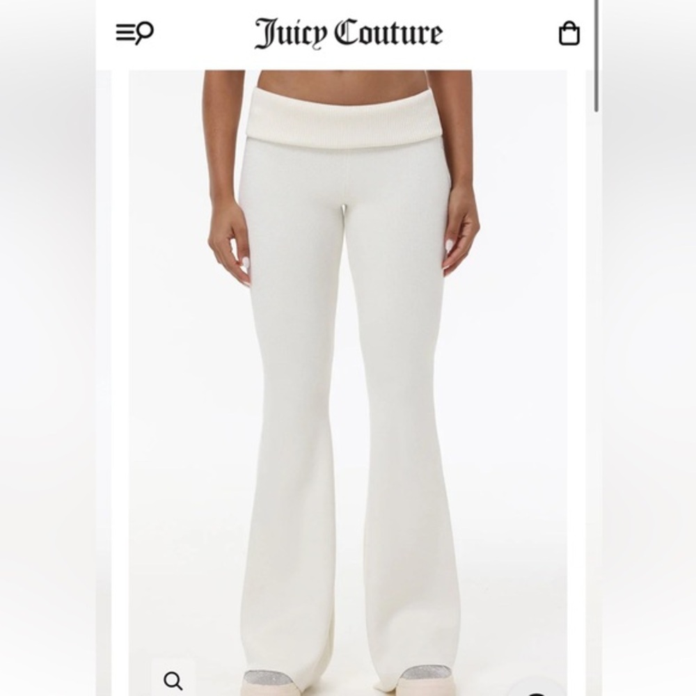 Juicy Couture Cream Flare Pants NWT